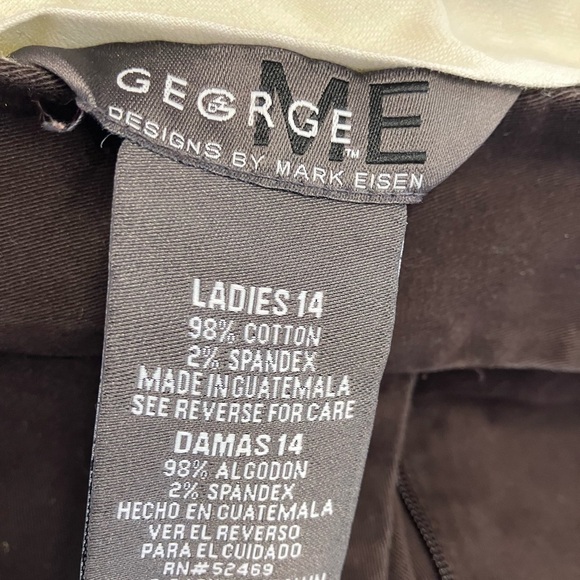 George Dark Brown Cotton-Blend Pants - Picture 3 of 3